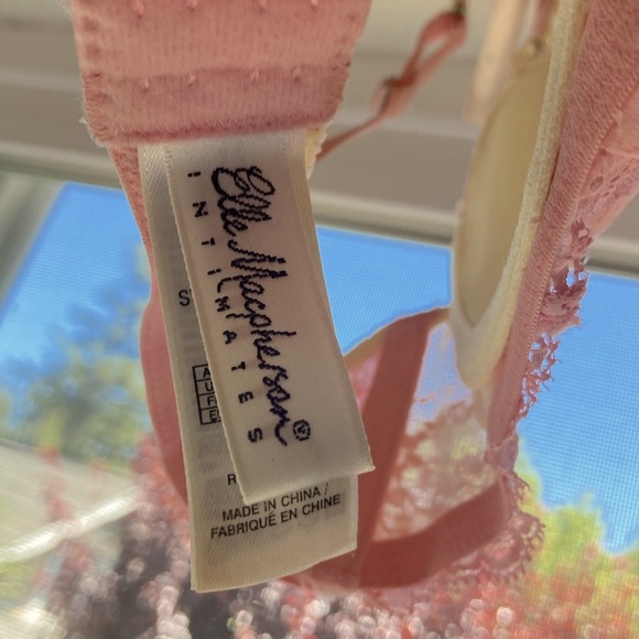 Women’s Elle Macpherson Dentelle lace in pink and pale yellow lace, size 34B - Picture 7 of 8